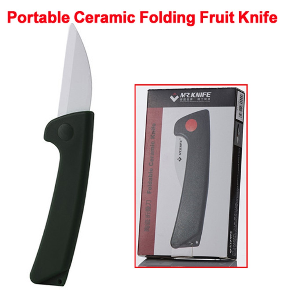 Portable Ceramic Folding Knife Pocket Vegetable Fruit Kitchen Sharp Cutting Tool