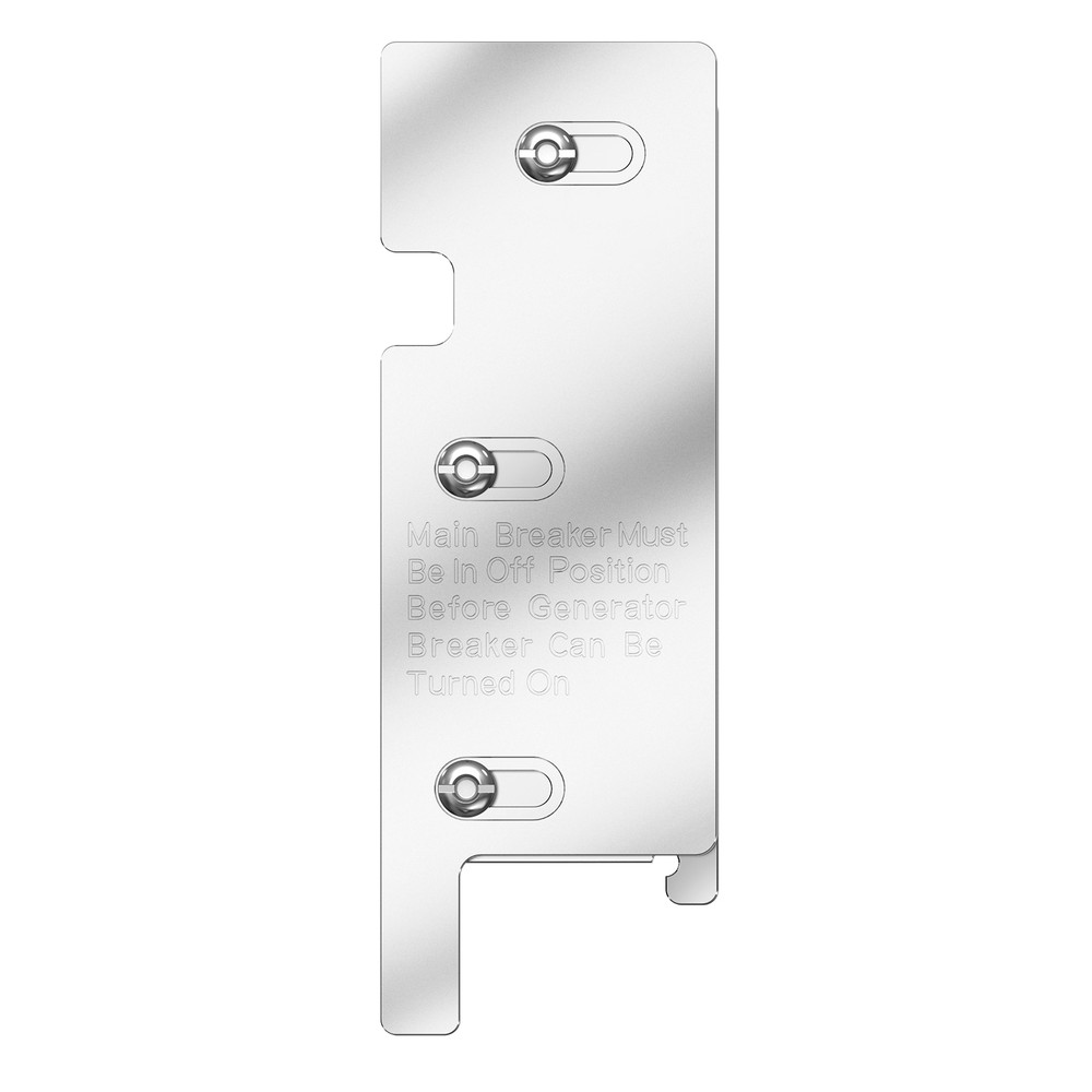 Billet For Square D 200A Panel Main Breaker Horizontal Generator Interlock Kit