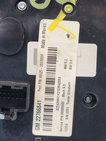 2011 Chevrolet Equinox Radio Control Panel w Temperature Controls 22766841