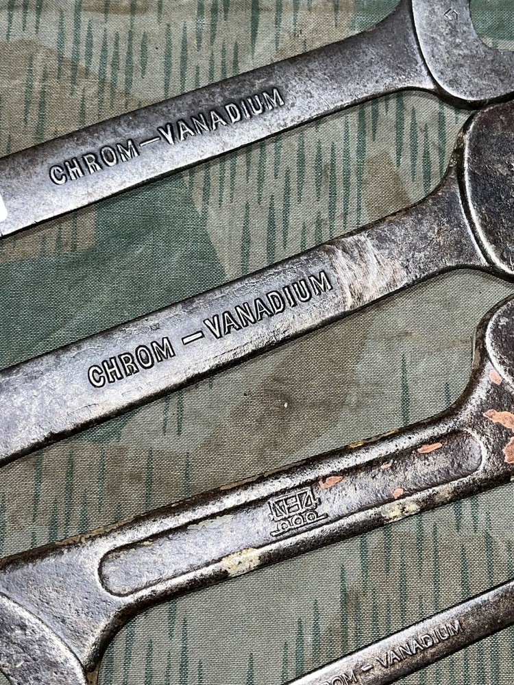 Original WW2 German Pioneer Tools Wrenches Marked VBW 39 Chrom-Vanadium