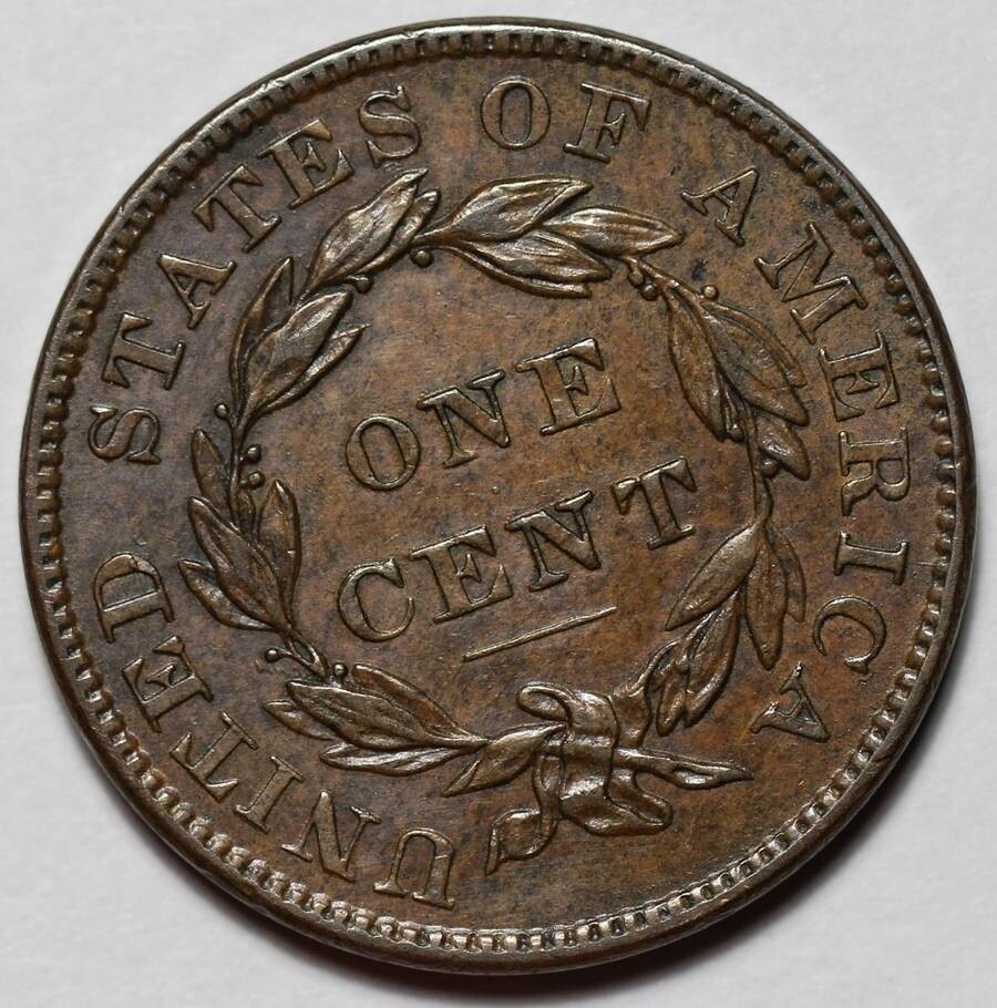 1837 Coronet Head Large Cent - Medium Letters - US 1c Copper Coin