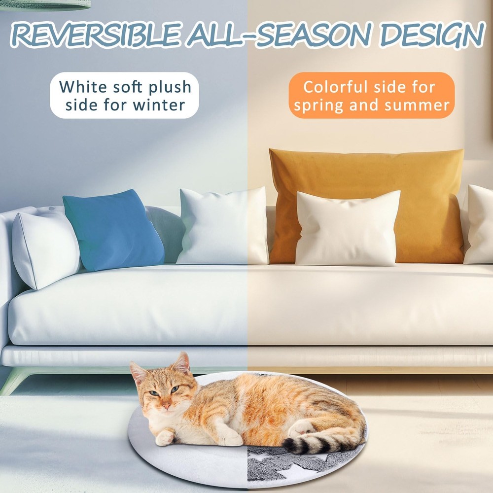 2 Pack Self Warming Cat Mat Self Heating Pad Bed Reversible Machine Washable ...
