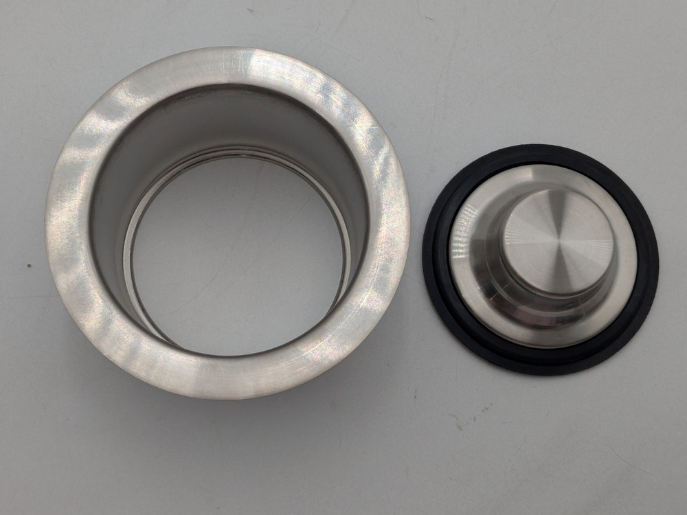 Signature Hardware 3-1/2" Brass Kitchen Deep Garbage Disposal Flange and Stopper