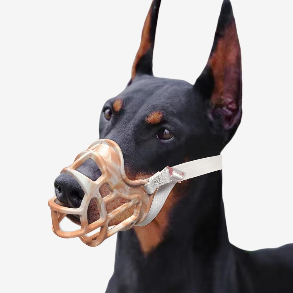 Dog Muzzle Basket Muzzle Anti Biting Chewing Sturdy Lightweight Muzzle Allows...
