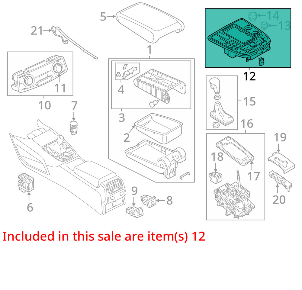 CONTROL PANEL CONSOLE MOUNTED OEM 16-18 A6 AUDI 1YR WRNTY