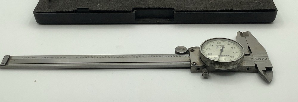 Vintage Phase II 920-216 Dial Caliper with Case Shock Proof