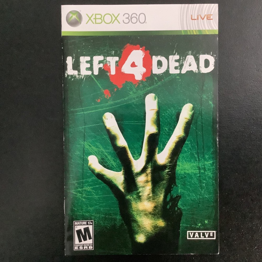 Left 4 Dead 1 Microsoft Xbox 360 Instruction Manual Only