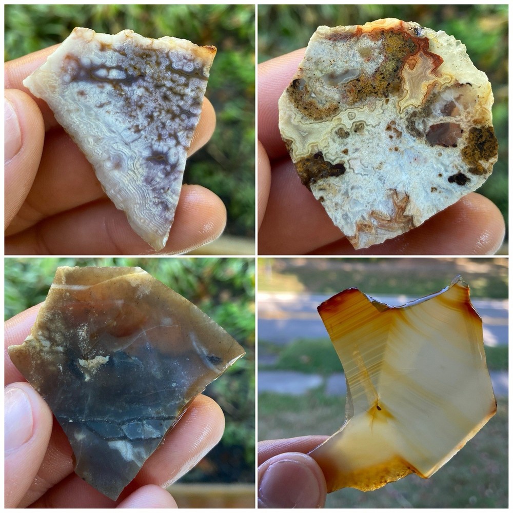 4 Pc Thin Lapidary Slabs 1.74 Oz