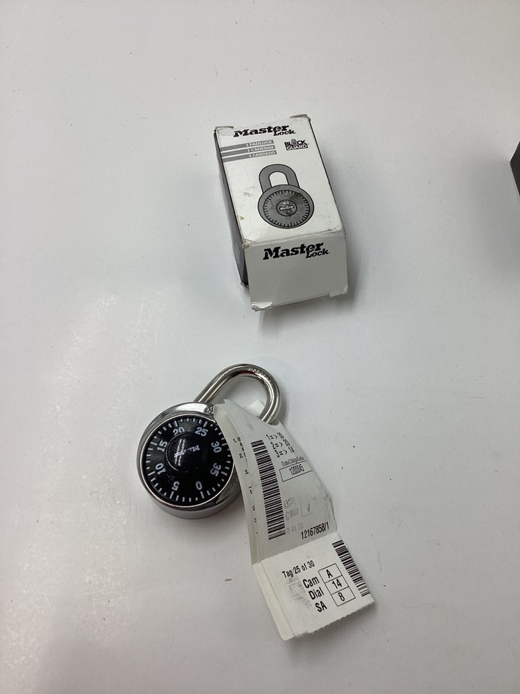 (QTY 2) Master Lock Preset Combination Padlock Black Dial