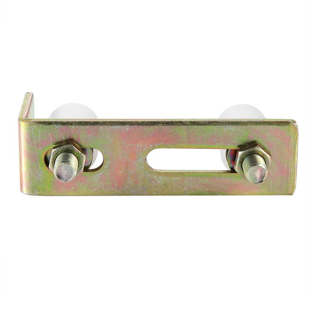 Slide Gate Guide Roller with L Post Bracket, Adjustable Dual Nylon Rollers Ga...