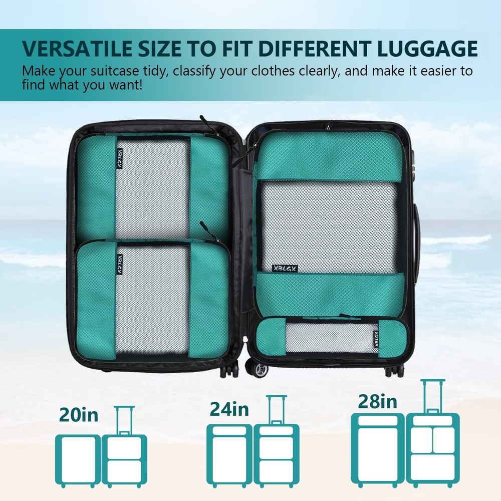 Compression Packing Cubes for Suitcases,5 Set Travel Essentials, Lightweight ...