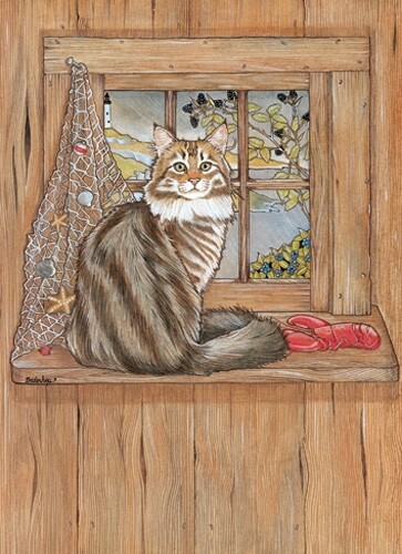 Maine Coon Cat Blank Note Card