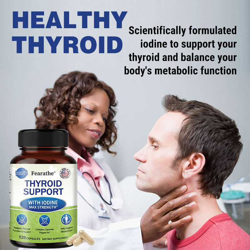 Thyroid Support with Iodine Supplement - Supports Thyroid Function - New Arrival