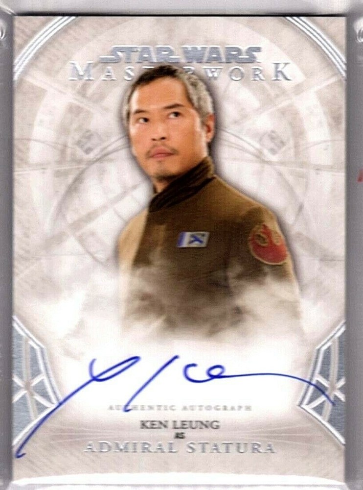 2018 Star Wars Masterwork KEN LEUNG "ADM. STATURA" Signed Card BAS Slabbed