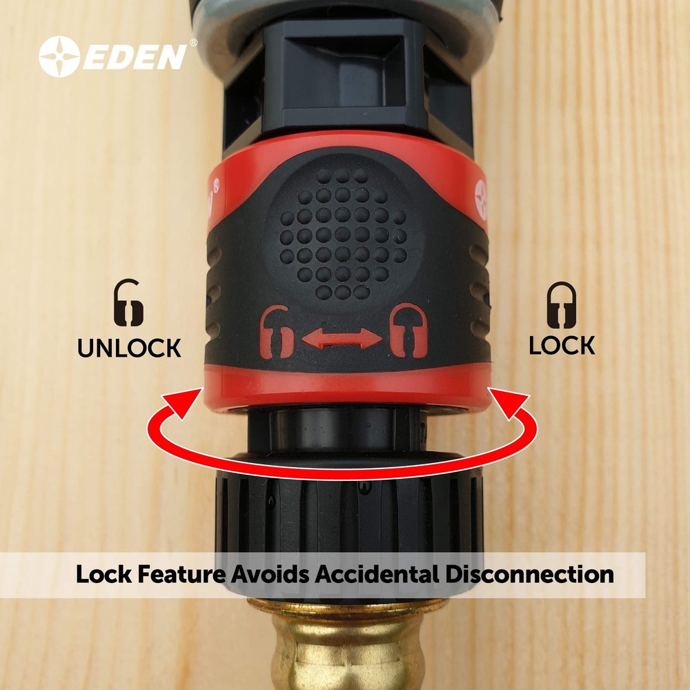 Eden 95210 Premium Garden Hose Fitting Quick Connect with 5 pc Set, 5 Set