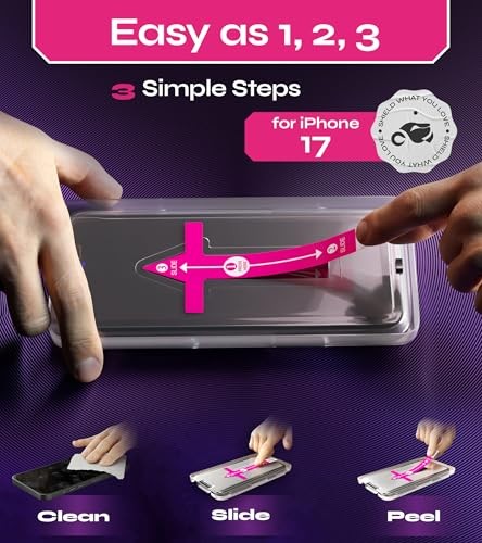 Screen Protector (2Pack), Easy Auto-Align Install Kit, 6.3" for iPhone 17