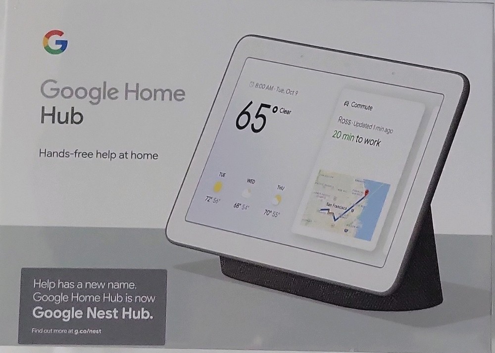 Google Home Hub Wireless Smart Display with Google Assistant -Charcoal