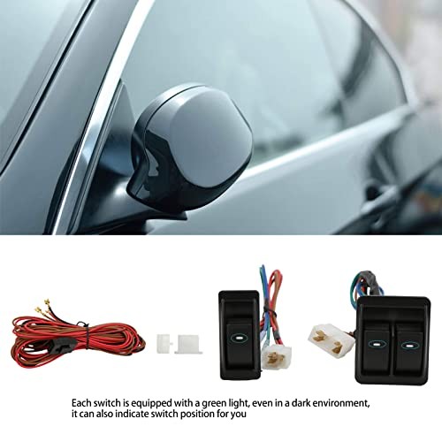 Universal Car Power Window Switch, Easy Install Regulator Kit, 12V Universal
