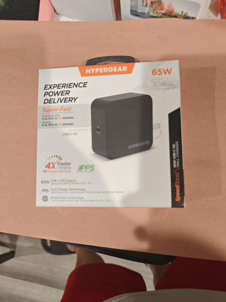 Hypergear *Black* SpeedBoost 65W USB-C PD Wall Charger