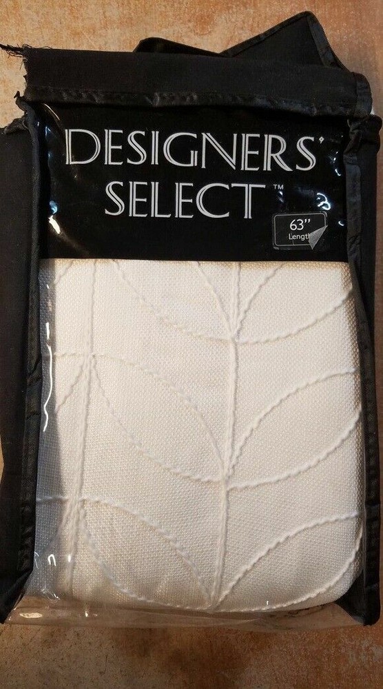 DESIGNERS' SELECT PEYTON BACK TAB WINDOW CURTAIN PANEL, WHITE, 30"X63" *DP*