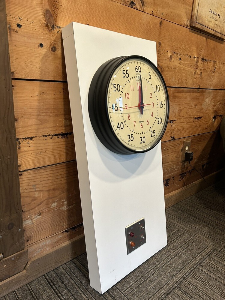 Original Vintage Retro MCM era SIMPLEX Clock Timer & Control Panel Board Sports