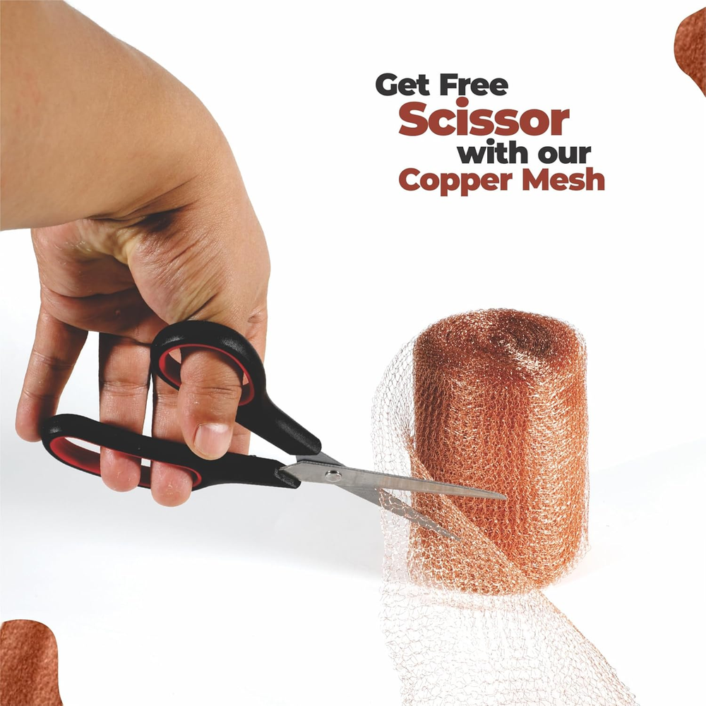 Copper Mesh Rodent Control, 5In X 32Ft- Rustproof Copper Mesh Roll for Rodent...