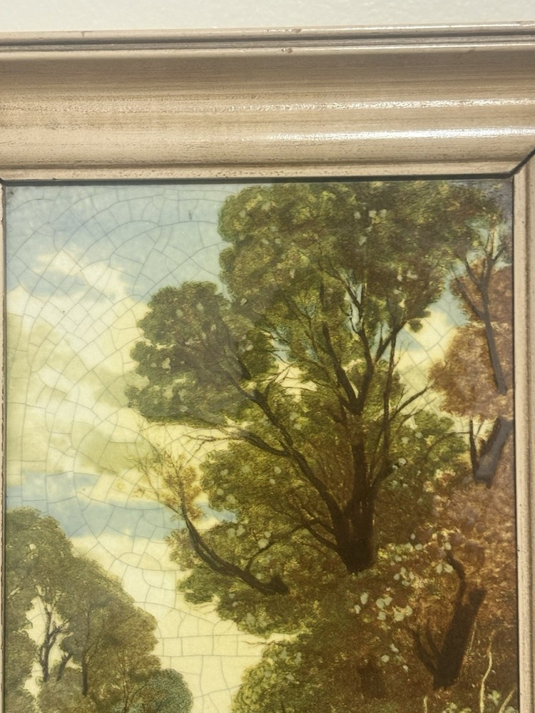 Rare Mintons Hand Painted Framed Tile