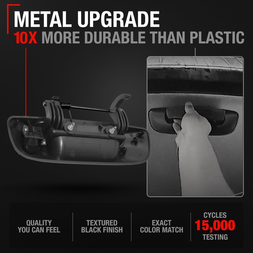 Tailgate Handle w/ Camera Hole for Dodge Ram 1500, Ram 2500, Ram 3500 - Textu...
