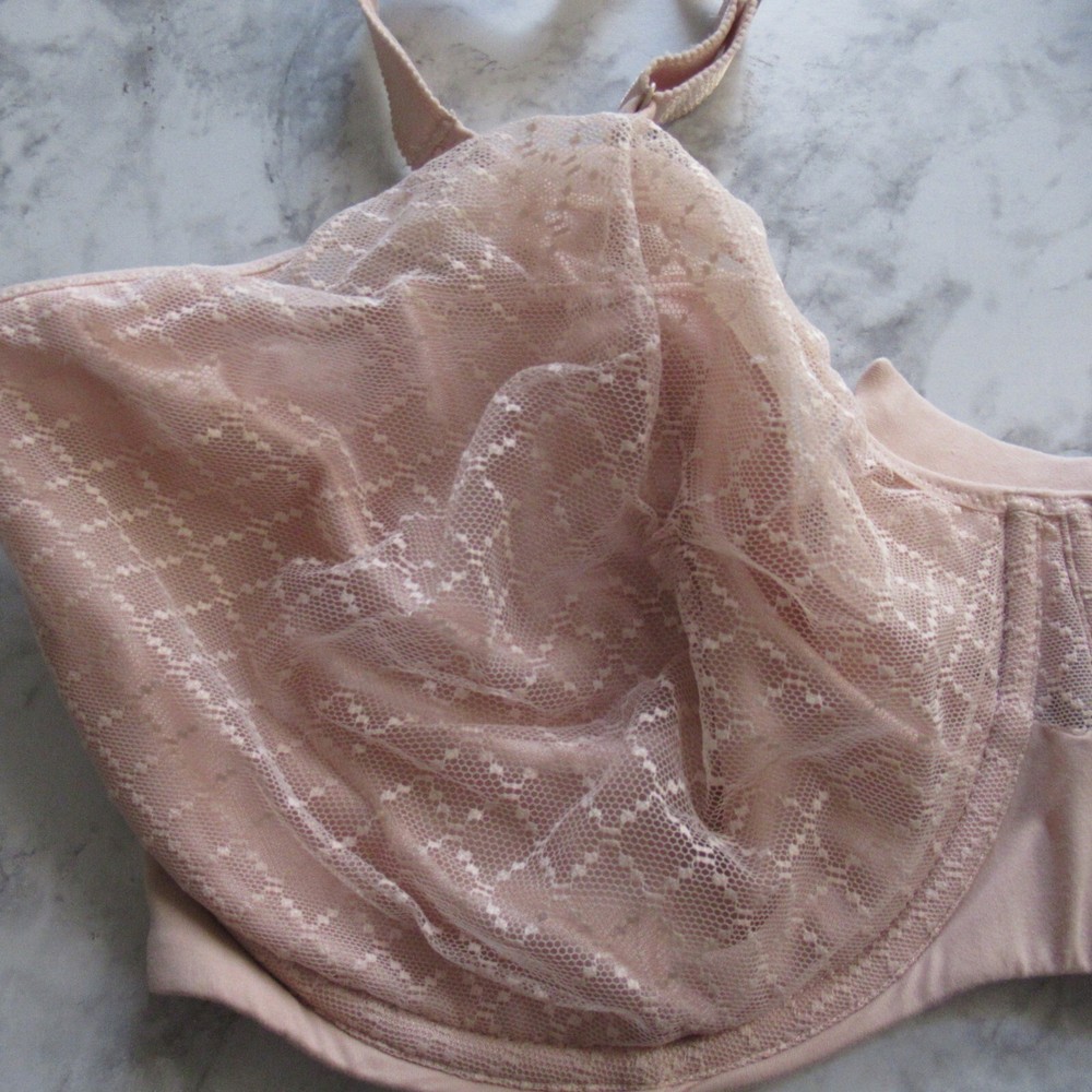 Chantelle Bra 38DDDD Blush Rose Norah Chic Underwire Back Closure
