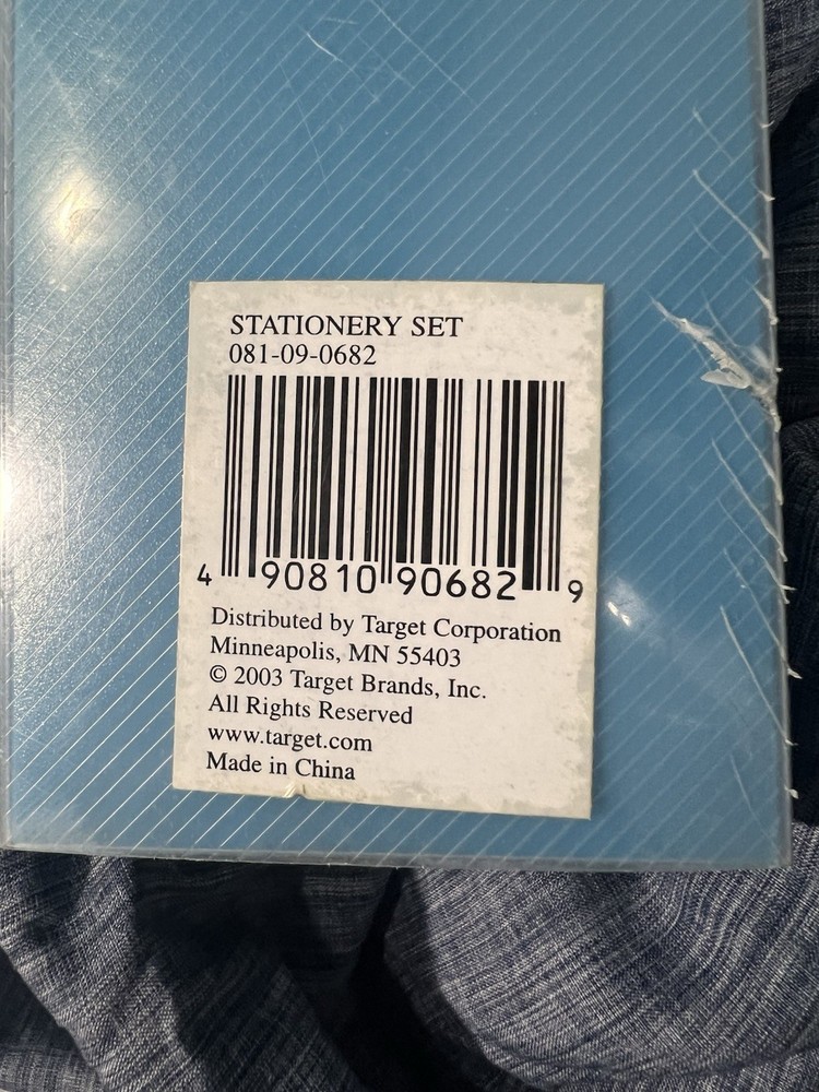 2003 Target Stationary Set Y2K TEAL TRANSLUCENT items Unused Missing Sharpener