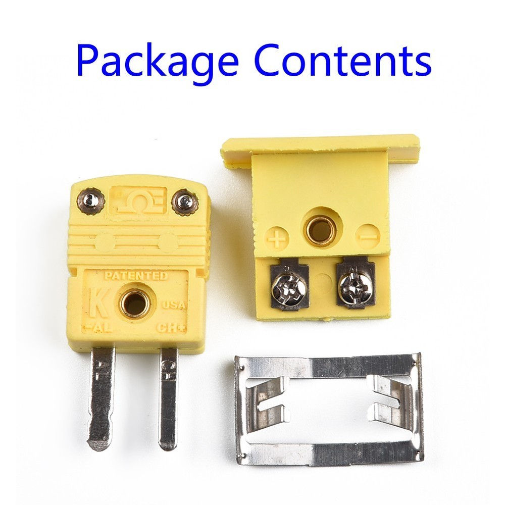 1 Set K-Type Thermocouple Miniature Socket & Panel Mount Alloy/Plug Connector