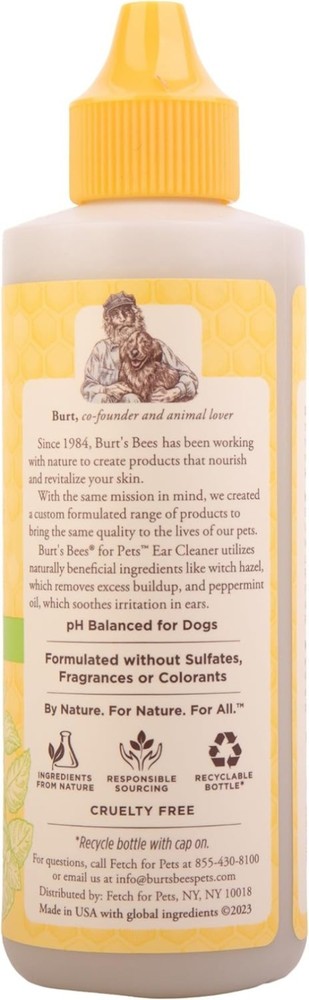 Natural Dog Ear Cleaner with Peppermint & Witch Hazel – 4 oz Relief Solution