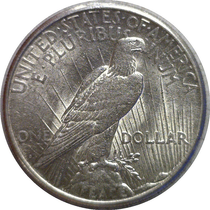 1922-S $1 Silver Peace Dollar AU