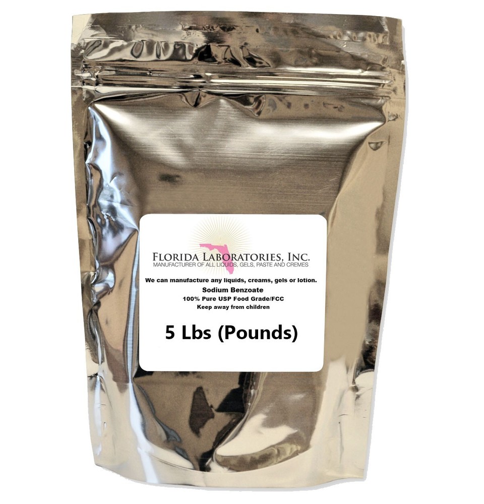 5 LBS Sodium Benzoate 100% Purity Food Grade Preservative Additive - Free Ship
