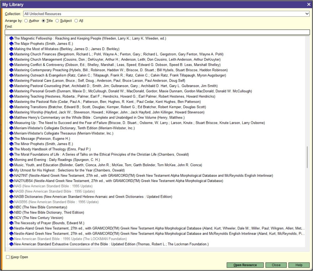 Logos Bible Software Scholar's Library with 350+ Resources