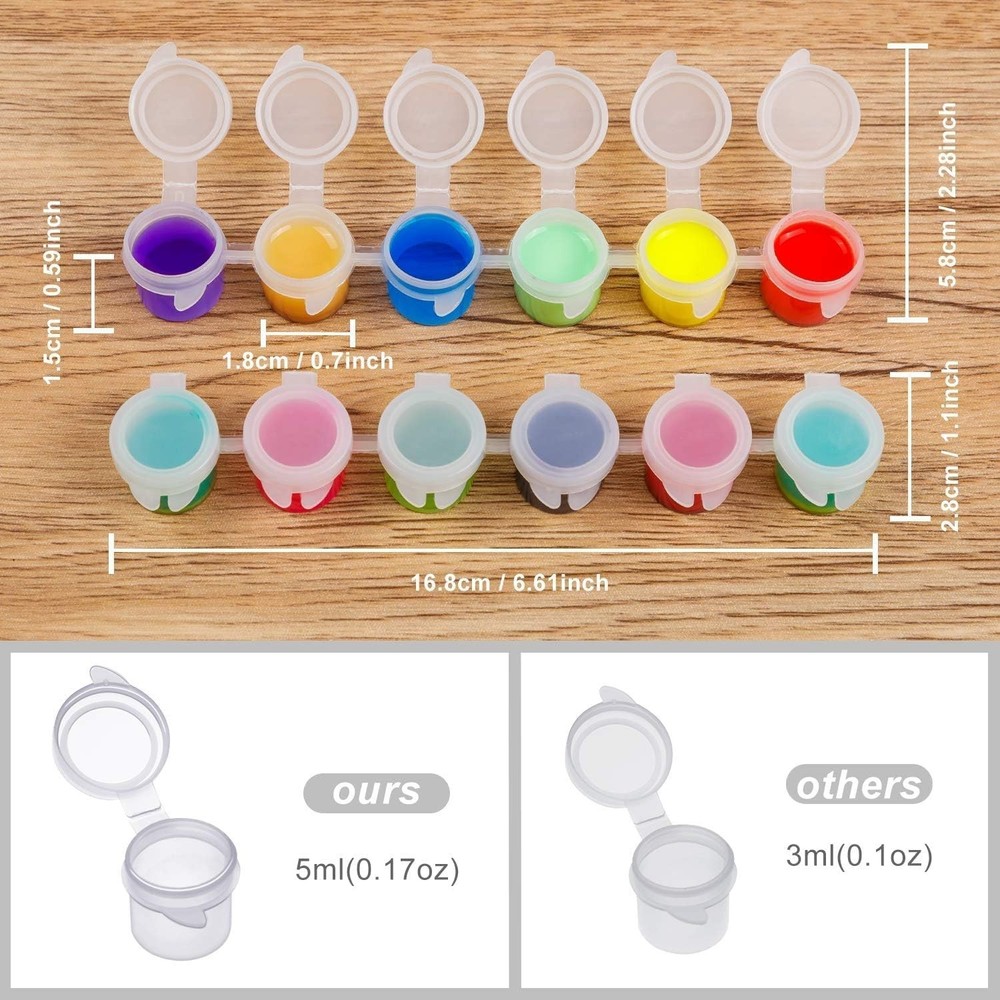 150 White Glossy Paint Pot Containers