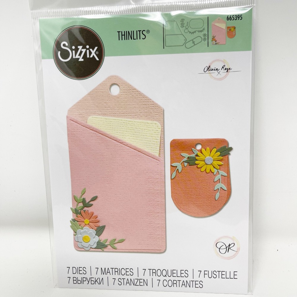 Sizzix Thinlits Spring Scene Interactive Tags Cutting Dies Bundle NEW