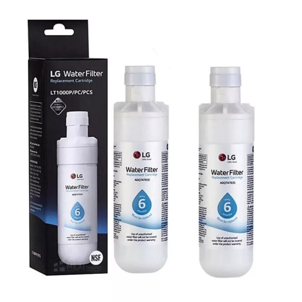 2 Pack LG LT1000P Refresh Refrigerator Ice Water Filter ADQ747935 GF-D706BSL US