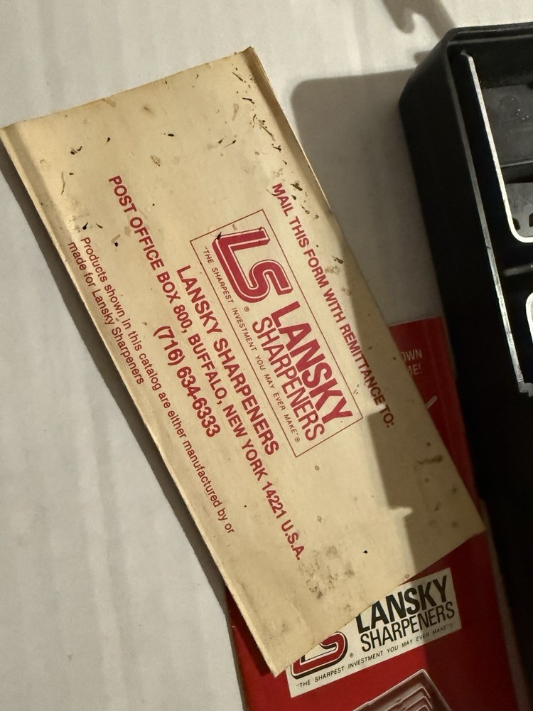 Vintage Lansky Stone Sharpening Kit 1987 Knife Sharpener ￼