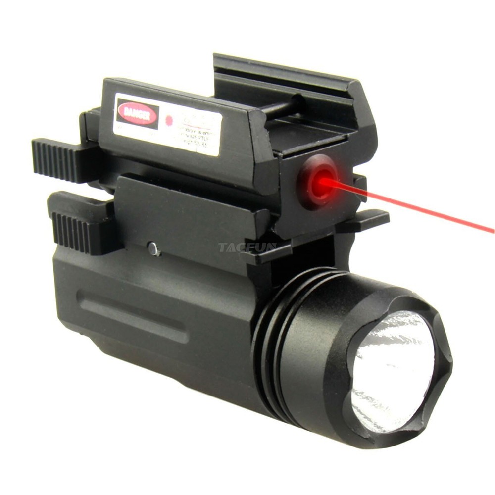 Tactical PSTL Compact Red Laser + QD Quick Release Flash Light Flashlight