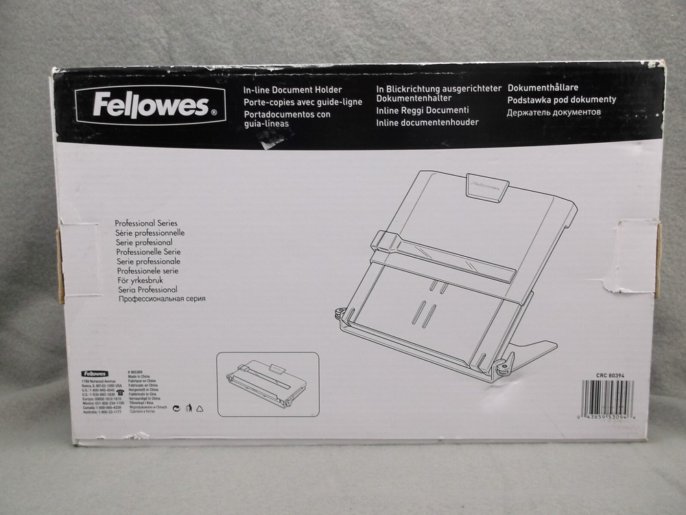 Fellowes In Line Document Holder Professional Series Model 80394