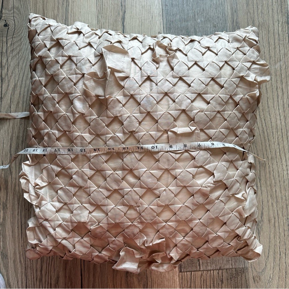Silk Woven Cream Throw Pillow