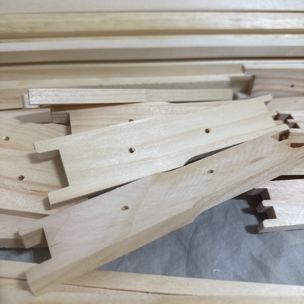 6 1/4in Medium Unassembled Honey Bee Frame Wedge Top Split Bottom 10pack For Wax