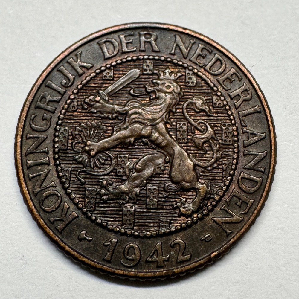 1942 Netherlands 1 Cent - Coin #C-028