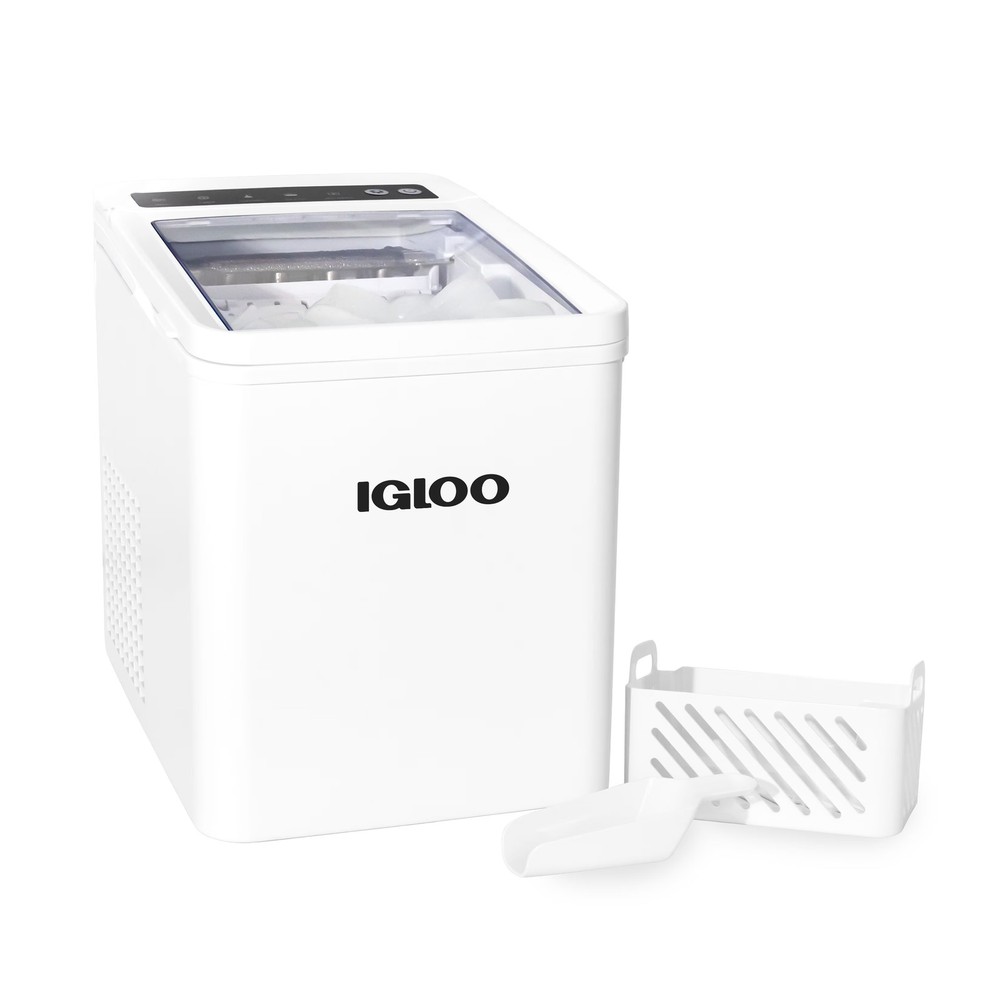 Igloo 26-Pound Automatic Portable Countertop Ice Maker Machine, White