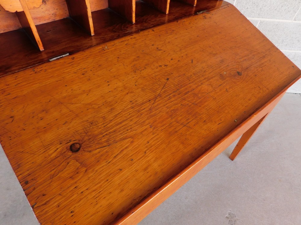 Antique Pine Primitive Plantation Desk