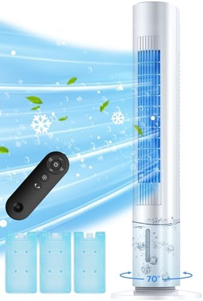 35" Smart Evaporative Air Cooler with Remote, 3 Speeds & Oscillation