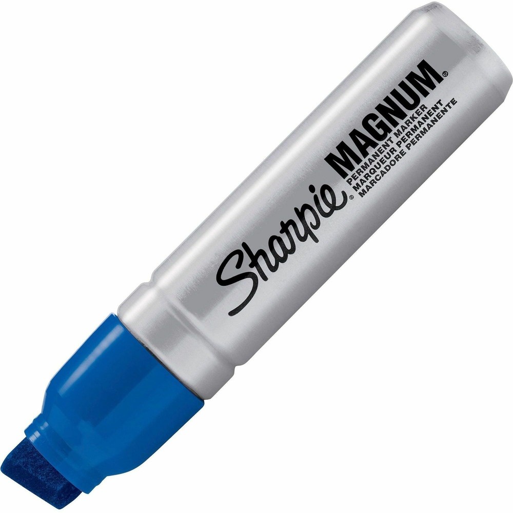 Sharpie Magnum Permanent Marker Chisel Tip Blue Ink (2 Pack)