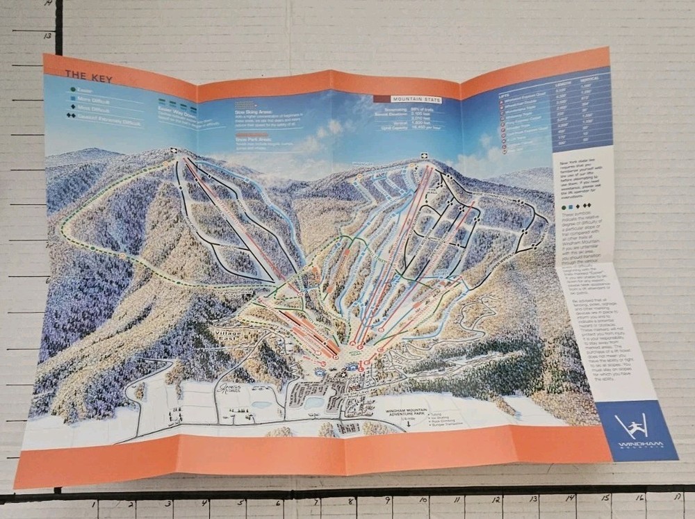 2008/09 WINDHAM SKI AREA TRAIL MAP. MINT