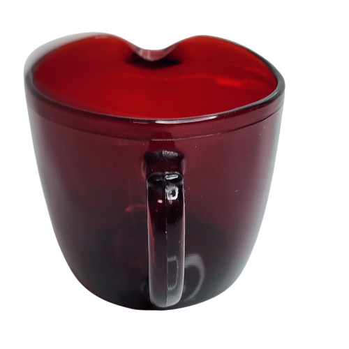 Anchor Hocking Ruby Red Cream And Sugar
